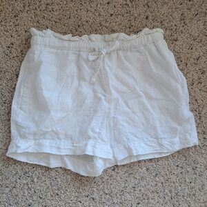Country Road French Linen White Paper Bag Shorts XS